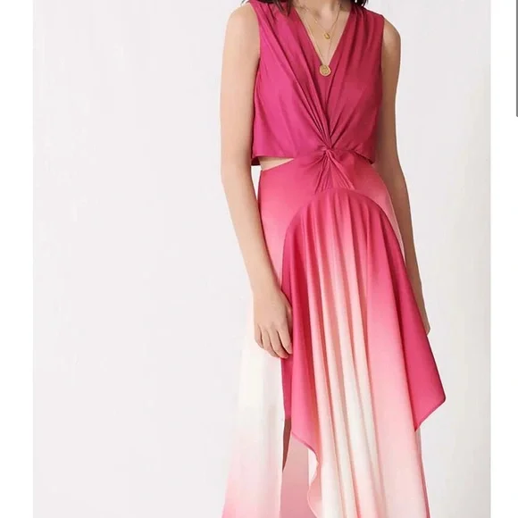 NEW: Maje Rose Women's Resia Sleeveless Ombre Maxi Dress w/ Cutouts